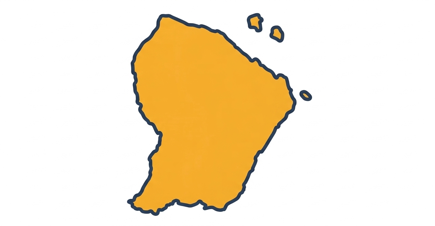 Carte du département de la Guyane