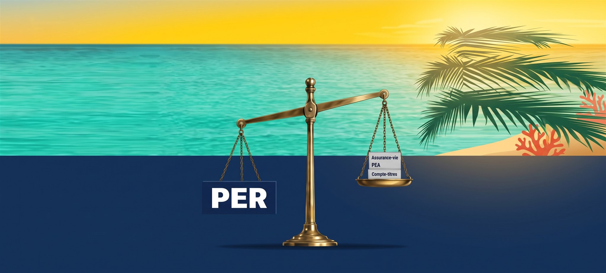 Le PER, plus lourd que les autres placements La balance penche du côté du PER, plus lourd que l'assurance-vie, le PEA et le compte-titres.